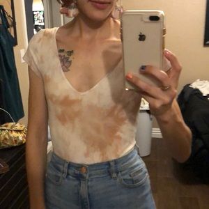 Tie die mauve pink onesie